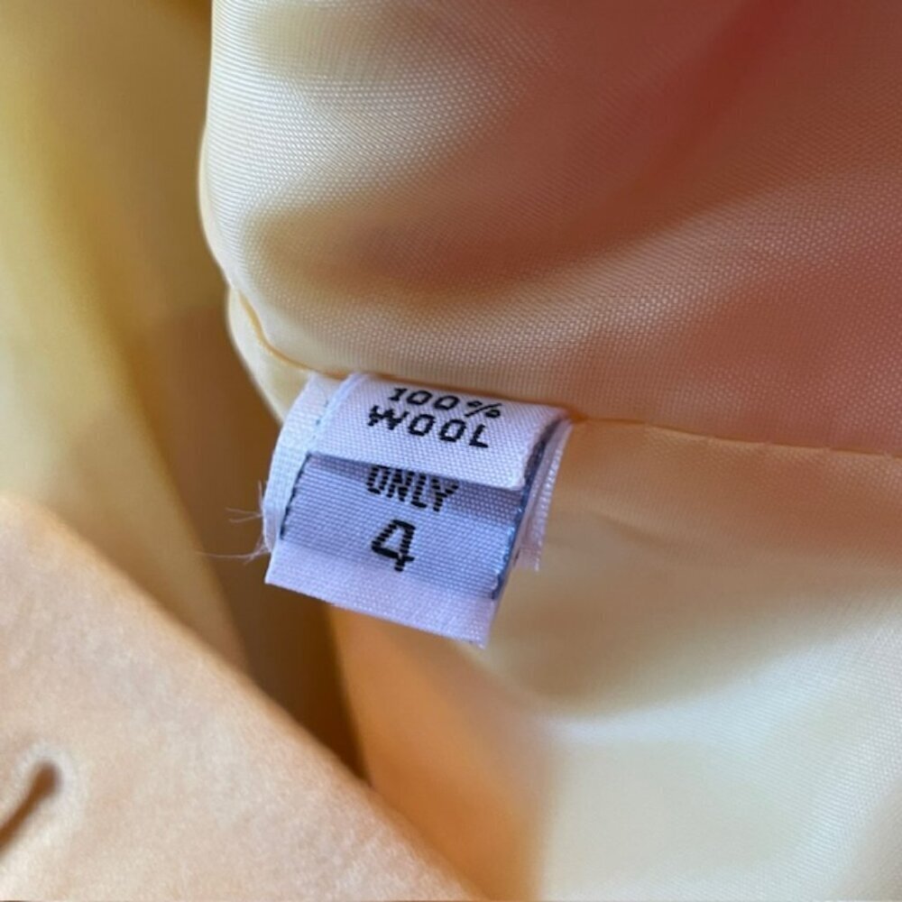Vintage 1980's Pure Wool Statement Power Blazer Herbert Grossman Gold Buttons 4P - Picture 10 of 11